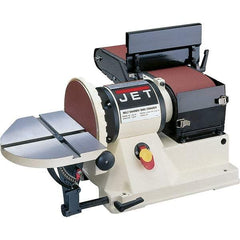 Jet - 48 Inch Long x 6 Inch Wide Belt, 9 Inch Diameter, Horizontal and Vertical Combination Sanding Machine - 2,258 Ft./min Belt Speed, 3/4 HP, Single Phase - Strong Tooling