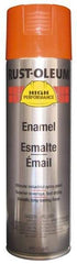 Rust-Oleum - Equipment Orange, 15 oz Net Fill, Gloss, Enamel Spray Paint - 14 Sq Ft per Can, 20 oz Container, Use on Rust Proof Paint - Strong Tooling