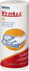 WypAll - L30 Dry General Purpose Wipes - Small Roll, 10-3/8" x 11" Sheet Size, White - Strong Tooling