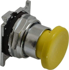 Eaton Cutler-Hammer - Extended Mushroom Head Pushbutton Switch Operator - Yellow, Round Button, Nonilluminated - Strong Tooling