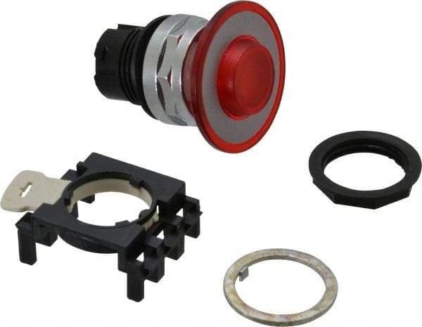 Eaton Cutler-Hammer - Pushbutton Switch Lens - Red, Round Button, Illuminated - Strong Tooling