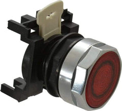 Eaton Cutler-Hammer - 25mm Mount Hole, Flush, Pushbutton Switch Only - Round, Red Pushbutton, Illuminated, Momentary (MO) - Strong Tooling