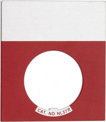 Eaton Cutler-Hammer - Legend Plate - Blank - Red Background, 22-1/2mm Hole Diameter - Strong Tooling