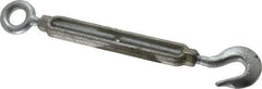 Made in USA - 700 Lb Load Limit, 5/16" Thread Diam, 4-1/2" Take Up, Steel Hook & Eye Turnbuckle - 9-9/16" Closed Length - Strong Tooling