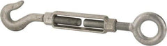 Made in USA - 4,200 Lb Load Limit, 1" Thread Diam, 6" Take Up, Steel Hook & Eye Turnbuckle - 21-1/4" Closed Length - Strong Tooling