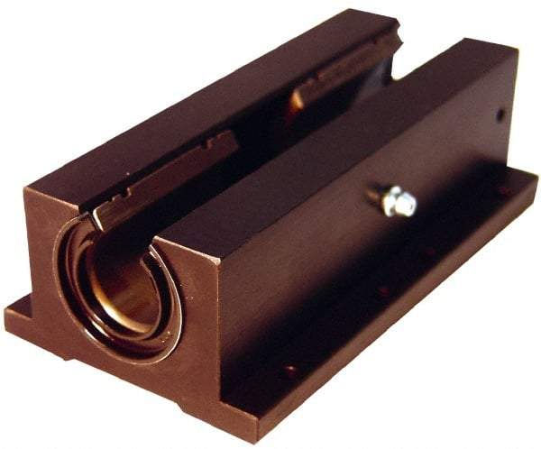 L.M76 - 1.5008" Inside Diam, Open Twin Pillow Block Linear Bearing - 4-3/4" Overall Width - Strong Tooling