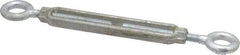 Made in USA - 800 Lb Load Limit, 5/16" Thread Diam, 4-1/2" Take Up, Steel Eye & Eye Turnbuckle - 9-9/16" Closed Length - Strong Tooling