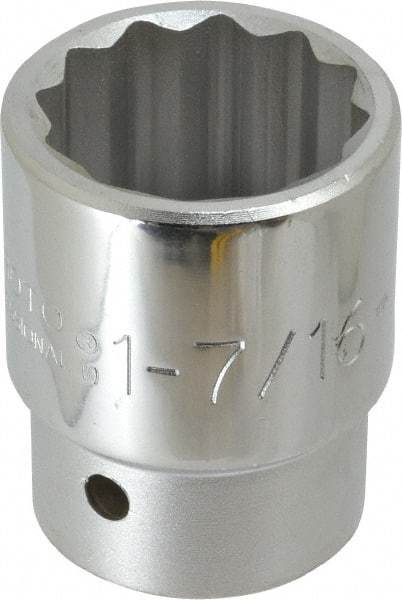 Proto - 1-7/16", 1" Drive, Standard Hand Socket - 12 Points, 2-3/4" OAL - Strong Tooling