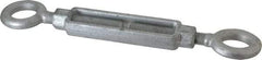 Made in USA - 5,200 Lb Load Limit, 3/4" Thread Diam, 6" Take Up, Steel Eye & Eye Turnbuckle - 17-3/4" Closed Length - Strong Tooling