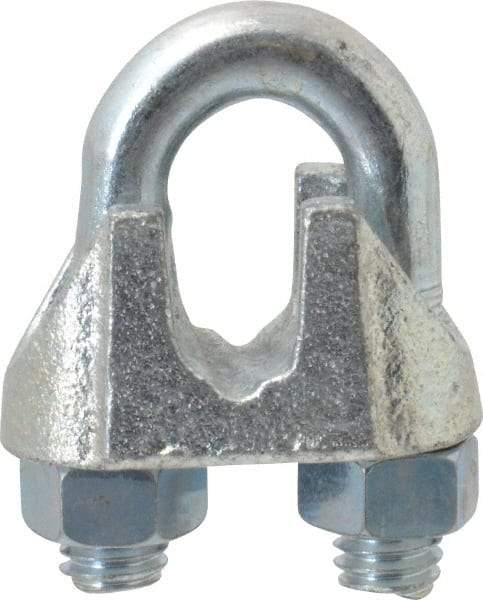 Value Collection - 3/8" Wire Rope U-Bolt Clip - Malleable Iron, Galvanized - Strong Tooling