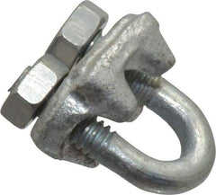 Value Collection - 3/16" Wire Rope U-Bolt Clip - Forged Steel, Galvanized - Strong Tooling