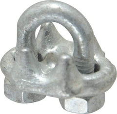 Value Collection - 1/4" Wire Rope U-Bolt Clip - Forged Steel, Galvanized - Strong Tooling