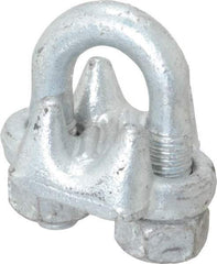 Value Collection - 3/8" Wire Rope U-Bolt Clip - Forged Steel, Galvanized - Strong Tooling