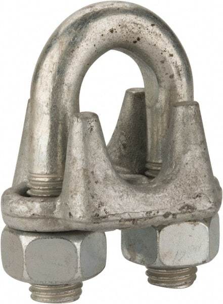 Value Collection - 7/8" Wire Rope U-Bolt Clip - Forged Steel, Galvanized - Strong Tooling