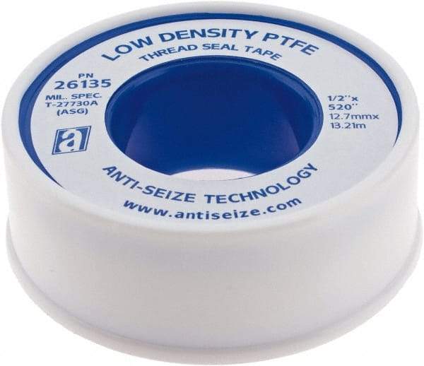 Value Collection - 1/2" Wide x 520" Long Low Density Pipe Repair Tape - -450 to 550°F, White - Strong Tooling