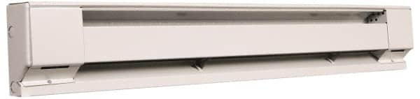 Marley - 48" Long, 208 Volt, 1000 Watt, 3413 BTU, Electric Baseboard Heater - Copper Element, Aluminum Fins, White - Strong Tooling