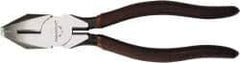 Paramount - 6-3/16" OAL, 1-3/32" Jaw Length x 29/32" Jaw Width, Linesman's Pliers - Serrated Pipe Jaw, New England Style Head, Plastic Dipped Handles - Strong Tooling