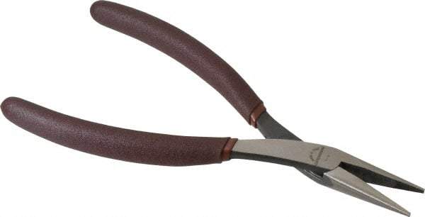 Paramount - 7-25/32" OAL, 1-9/16" Jaw Length x 17/32" Jaw Width, Long Nose Pliers - Serrated Jaw, Slim Line Head, Plastic Dipped Handles - Strong Tooling