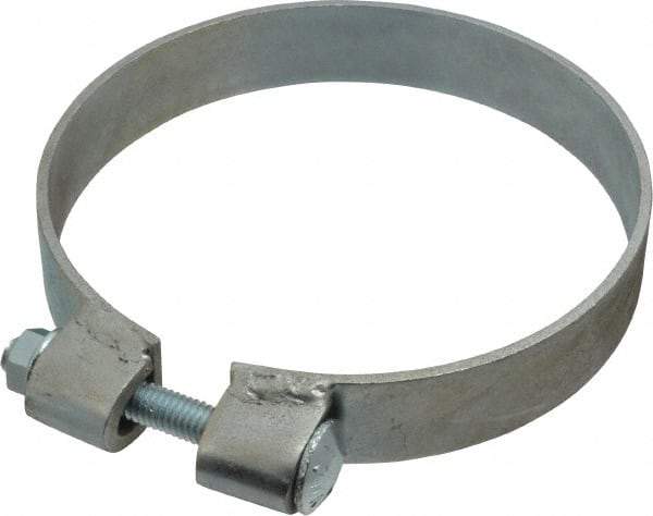 Made in USA - 5.67" ID, Steel Zinc Plated BCE Band Style Clamp - 0.12" Thick, 5-1/2" Hose - Strong Tooling