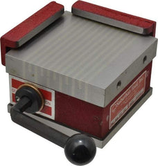 Suburban Tool - Fine Pole Square Permanent Magnetic Block Chuck - 4" Long x 4" Wide x 2-5/8" High, Ceramic - Strong Tooling