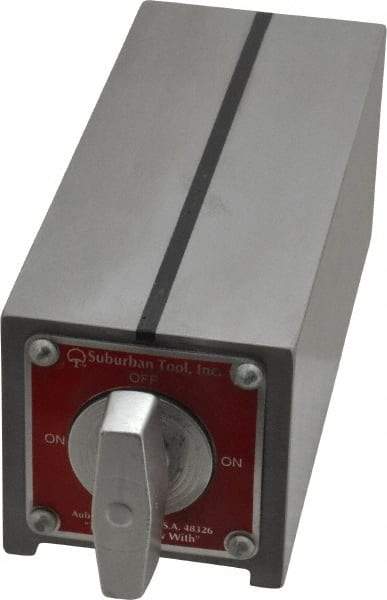 Suburban Tool - Standard Pole Rectangular Permanent Magnetic Block Chuck - 5" Long x 2" Wide x 2" High, Alnico - Strong Tooling