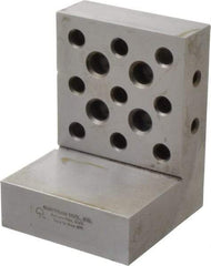 Suburban Tool - 3" Wide x 4" Deep x 3" High Steel Precision-Ground Angle Plate - Standard Plate, Machined Holes on Surface, Open End, 1" Thick, Single Plate - Strong Tooling