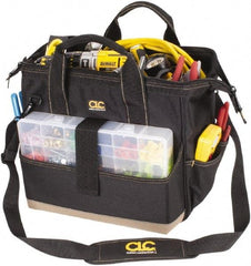 CLC - 23 Pocket Black & Khaki Polyester Tool Bag - 16" Wide x 9" Deep x 11" High - Strong Tooling