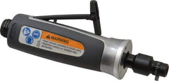 Ingersoll-Rand - 1/4" Collet, Straight Handle, Straight Air Die Grinder - 30,000 RPM, Rear Exhaust, 30 CFM, 0.3 hp, 620 kPa, 1/4 NPT - Strong Tooling