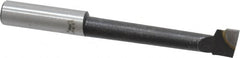 Interstate - 7/16" Min Bore Diam, 2-1/4" Max Bore Depth, 3/8 Shank Diam, Boring Bar - Right Hand Cut, Carbide-Tipped, Bright Finish - Exact Industrial Supply