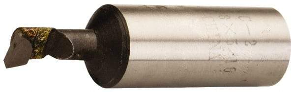 Interstate - 11/16" Min Bore Diam, 3-3/4" Max Bore Depth, 1 Shank Diam, Boring Bar - Right Hand Cut, Carbide-Tipped, Bright Finish - Exact Industrial Supply