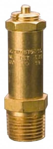 Kingston - 1/4" Inlet, Safety Relief Valve - 100 Max psi, Brass - Strong Tooling