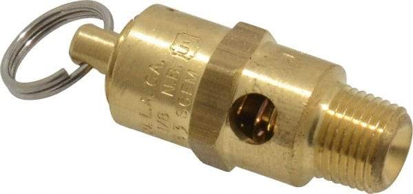 Kingston - 1/8" Inlet, ASME Safety Relief Valve - 100 Max psi, Brass - Strong Tooling