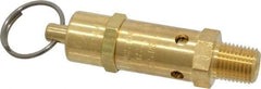 Kingston - 1/4" Inlet, ASME Safety Relief Valve - 75 Max psi, Brass - Strong Tooling