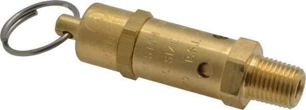 Kingston - 1/4" Inlet, ASME Safety Relief Valve - 175 Max psi, Brass - Strong Tooling