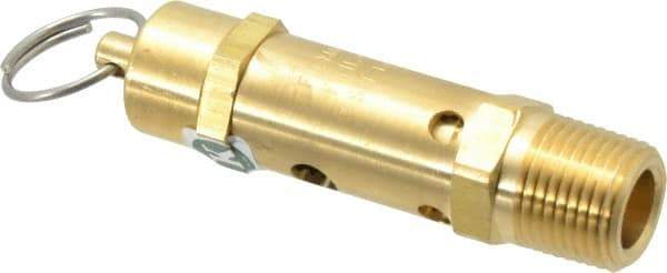 Kingston - 1/2" Inlet, ASME Safety Relief Valve - 100 Max psi, Brass - Strong Tooling