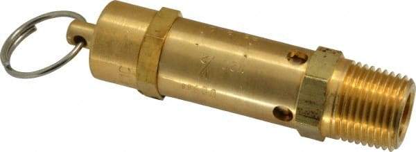 Kingston - 1/2" Inlet, ASME Safety Relief Valve - 200 Max psi, Brass - Strong Tooling