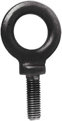 Made in USA - 4,000 Lb Capacity, Steel, 5/8-11 Thread, Fixed Lifting Eye Bolt - Fully Threaded, 1-3/4" Shank, 1-3/4" Thread Length, Shoulder - Strong Tooling