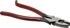 Proto - 9-1/4" OAL, 1-9/16" Jaw Length x 1-9/32" Jaw Width, Ironworker's Pliers - Standard Jaw, Standard Head, Plastisol Handles - Strong Tooling