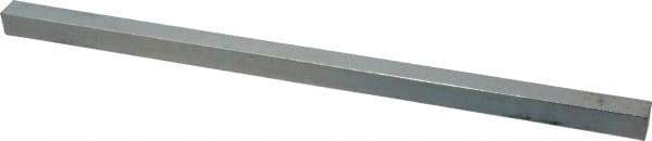 Made in USA - 12" Long x 1/2" High x 1/2" Wide, Zinc-Plated Undersized Key Stock - C1018 Steel - Strong Tooling