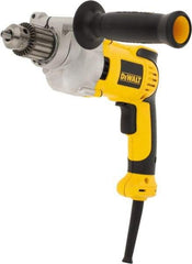 DeWALT - 1/2" Keyed Chuck, 0 to 1,250 RPM, Pistol Grip Handle Electric Drill - 10 Amps, Reversible, Includes 360° Locking Side Handle with Soft Grip & Chuck Key with Holder - Strong Tooling