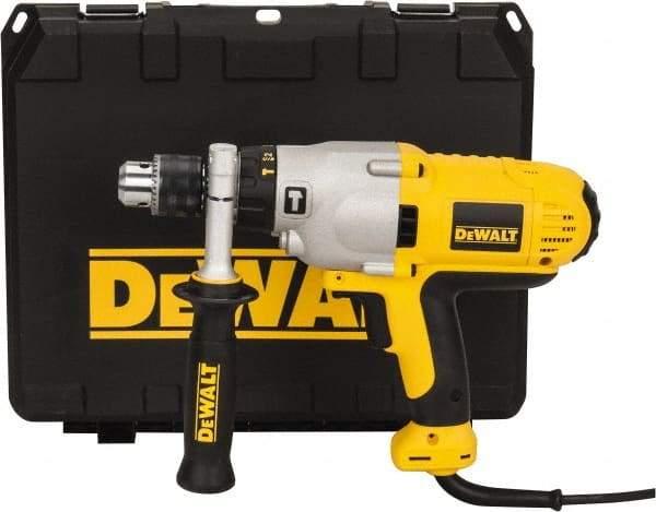 DeWALT - 120 Volt 1/2" Keyed Chuck Electric Hammer Drill - 0 to 56,000 BPM, 0 to 1,200 & 0 to 3,500 RPM, Reversible - Strong Tooling