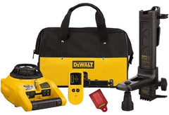 DeWALT - 100' (Interior) & 600' (Exterior) Measuring Range, 1/4" at 100' & 2mm at 10m Accuracy, Self-Leveling Rotary Laser with Detector - ±5° Self Leveling Range, 600 RPM, 2-D Battery Included - Strong Tooling