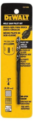 DeWALT - 1/4" Pin Diam, 3" Long Steel Pilot Drill - 9/16 to 1-3/16" Tool Diam Compatibility, Compatible with Hole Saws - Strong Tooling