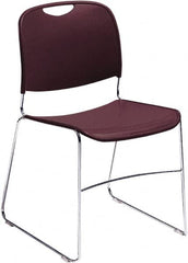 NPS - Polypropylene Blue Stacking Chair - Chrome Frame, 17" Wide x 22-1/2" Deep x 31" High - Strong Tooling