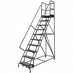 TRI-ARC - Rolling & Wall Mounted Ladders & Platforms Type: Rolling Warehouse Ladder Style: Rolling Platform Ladder - Strong Tooling