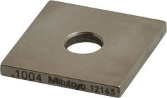 Mitutoyo - 0.1004" Square Steel Gage Block - Accuracy Grade 0, Includes Certificate of Inspection - Strong Tooling