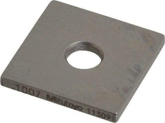 Mitutoyo - 0.1007" Square Steel Gage Block - Accuracy Grade 0, Includes Certificate of Inspection - Strong Tooling