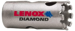 Lenox - 7/8" Diam, 1-5/8" Cutting Depth, Hole Saw - Diamond Grit Saw, Continuous Edge - Strong Tooling