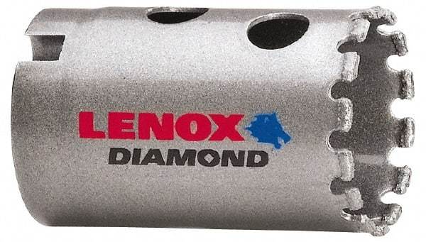 Lenox - 1-1/4" Diam, 1-5/8" Cutting Depth, Hole Saw - Diamond Grit Saw, Continuous Edge - Strong Tooling