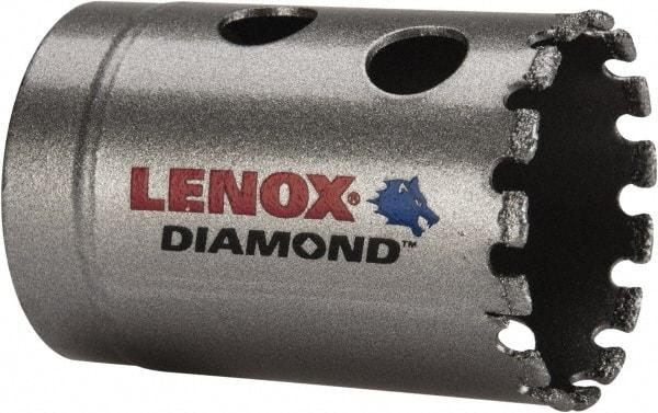 Lenox - 1-3/8" Diam, 1-5/8" Cutting Depth, Hole Saw - Diamond Grit Saw, Continuous Edge - Strong Tooling